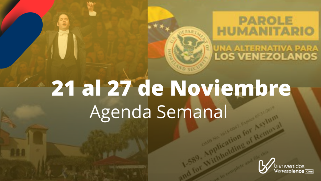 Agenda Semanal del 21 al 27 de noviembre
